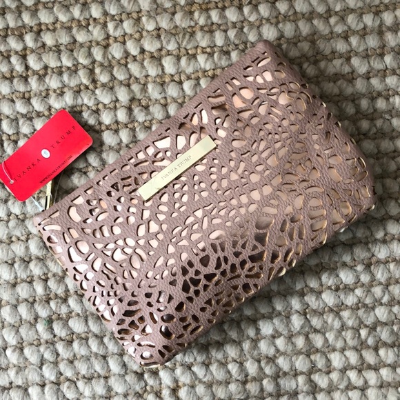 Ivanka Trump Handbags - Ivanka Trump Laser Cut Clutch NWT
